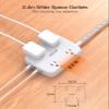 10FT Surge Protector Power Strip, Flat Extension Cord with 2 USB C, Flat Plug Power Strip, 4 Widely Outlets and 4 USB Charging Ports, Outlet Extender, 900 Joules, for Home Office Dorm Room Essentials view 4
