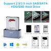 GODO SAS/SATA Hard Drive Docking Station Adapter, 2.5/3.5 inch USB 3.0 External SAS Enclosure, HDD SSD Converter with 12V/2.5A Power Adapter 20TB 10Gbps Tool Free view 4