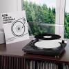 Facmogu 3mm White Acrylic Turntable Slipmat, 12In Vinyl Record Player Mats, Antistatic & Anti Vibration Record Platter Slip-Mat, Phonograph LP Record Mat, Reduce Noise & Tighter Bass Quality Slipmat view 4