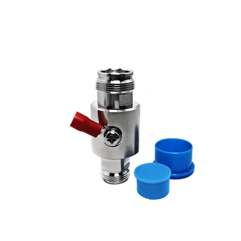 Worldpeak Lightning Arrestor 4.3-1.0 Female to N Female DC-3GHz 50 ohm Cellular 2G 3G 4G LTE CATV Satellite with 90V Gas Tube Surge Arrester (Lightning Arrester 4.3-10 Female to N Female)