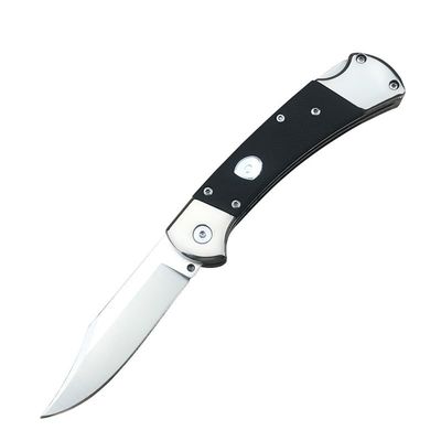 HUAAO 3'' 440C Clip Point Blade Black G10 Handle Back Lock Folder Opening,Camping EDC Tool Folding Pocket Knife Everyday Carry,Gift for Men