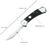 HUAAO 3'' 440C Clip Point Blade Black G10 Handle Back Lock Folder Opening,Camping EDC Tool Folding Pocket Knife Everyday Carry,Gift for Men view 2