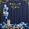 10ft x 8ft Wrinkle Free Navy Blue Backdrop Curtains for Parties, Thick Fabric Photo Backdrop Drapes for Weddings Photography Birthday Party Backgrpund Decor view 4