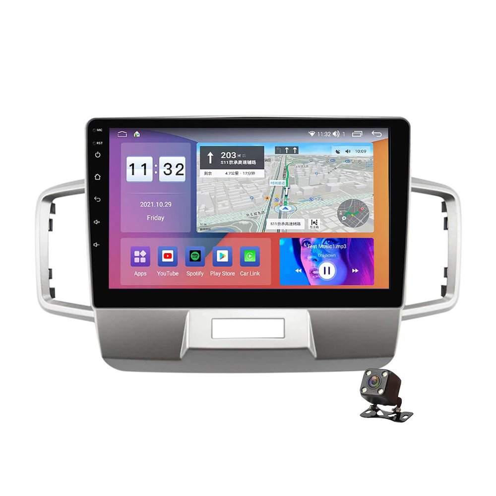 Android 12 Car Stereo 10.1 Inch IPS Head Unit for Freed 2008-2016,Double Din Screen Radio Player with GPS Navigation Android Auto, DSP, RDS Multimedia Player