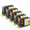 KCMYTONER 5 Pack Compatible for Dymo 1868772 3/4" x 23 ft (19mm x 7m) Black on Yellow All-Purpose Vinyl Labels Replacement for Rhino XTL-300 XTL-500 Label Makers view 1