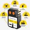 KCMYTONER 5 Pack Compatible for Dymo 1868772 3/4" x 23 ft (19mm x 7m) Black on Yellow All-Purpose Vinyl Labels Replacement for Rhino XTL-300 XTL-500 Label Makers view 4