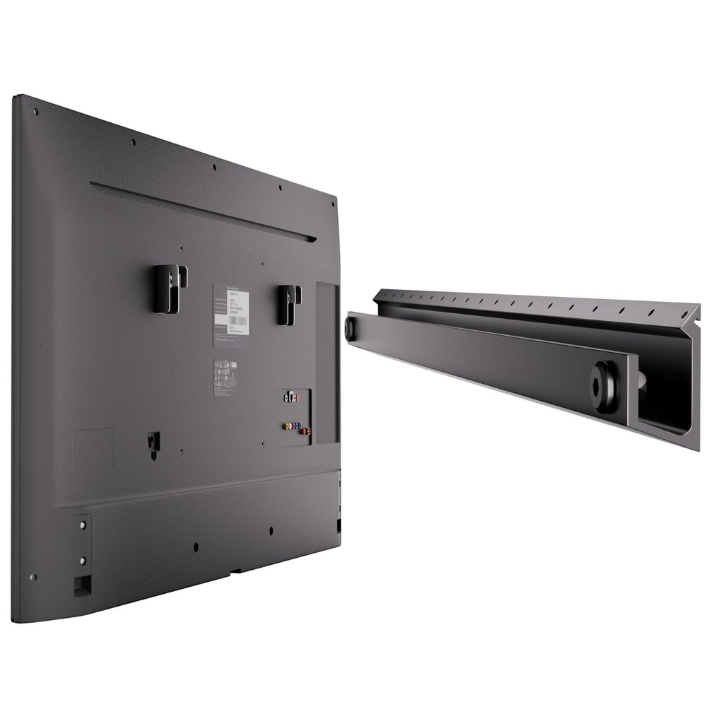 AENTGIU 4-Set Studless Drywall TV Wall Mount, Heavy Duty Slim TV Bracket Hanger for 32-75 inch Flat Screen TVs, No Stud, No Drill, No Anchors, Easy Install with All Hardware Included