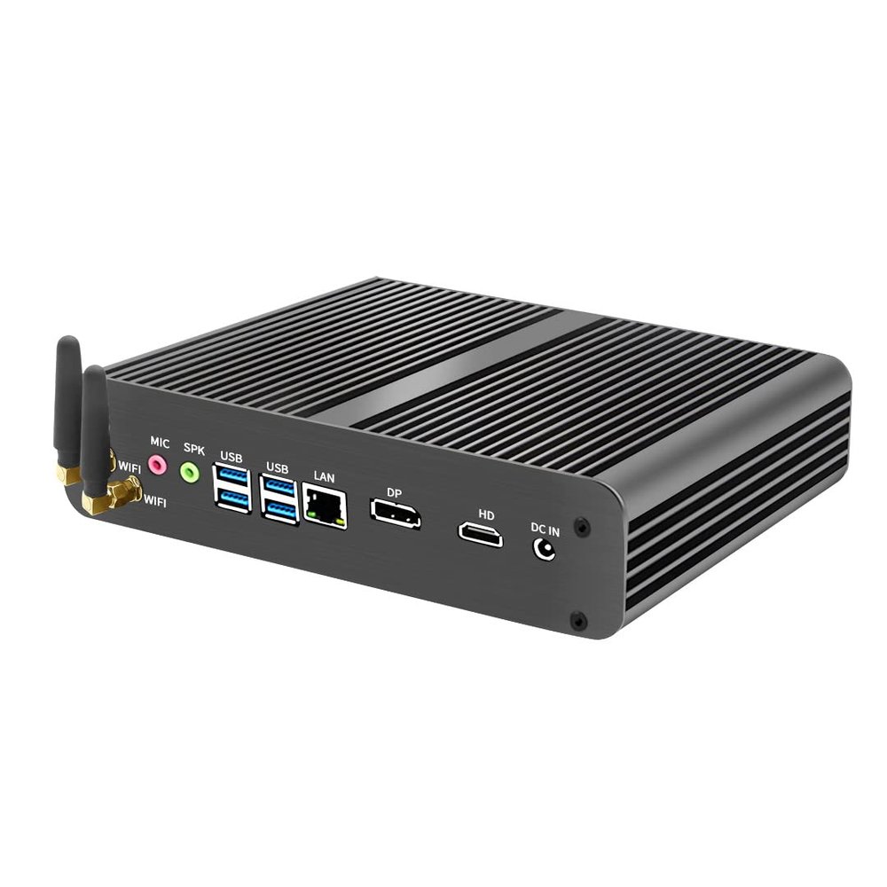 msecore Fanless Mini PC, Desktop Computer with Core i7-1165G7, 32G DDR4 RAM, 1T NVME SSD, 4K, 1*HDMI, 1*DP, VESA, Windows 11 Pro