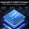 msecore Fanless Mini PC, Desktop Computer with Core i7-1165G7, 32G DDR4 RAM, 1T NVME SSD, 4K, 1*HDMI, 1*DP, VESA, Windows 11 Pro view 2