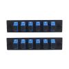 fyboptwu 6-Port SC UPC SM Fiber Patch Panel with 6 Simplex Adapters, 2pcs view 1