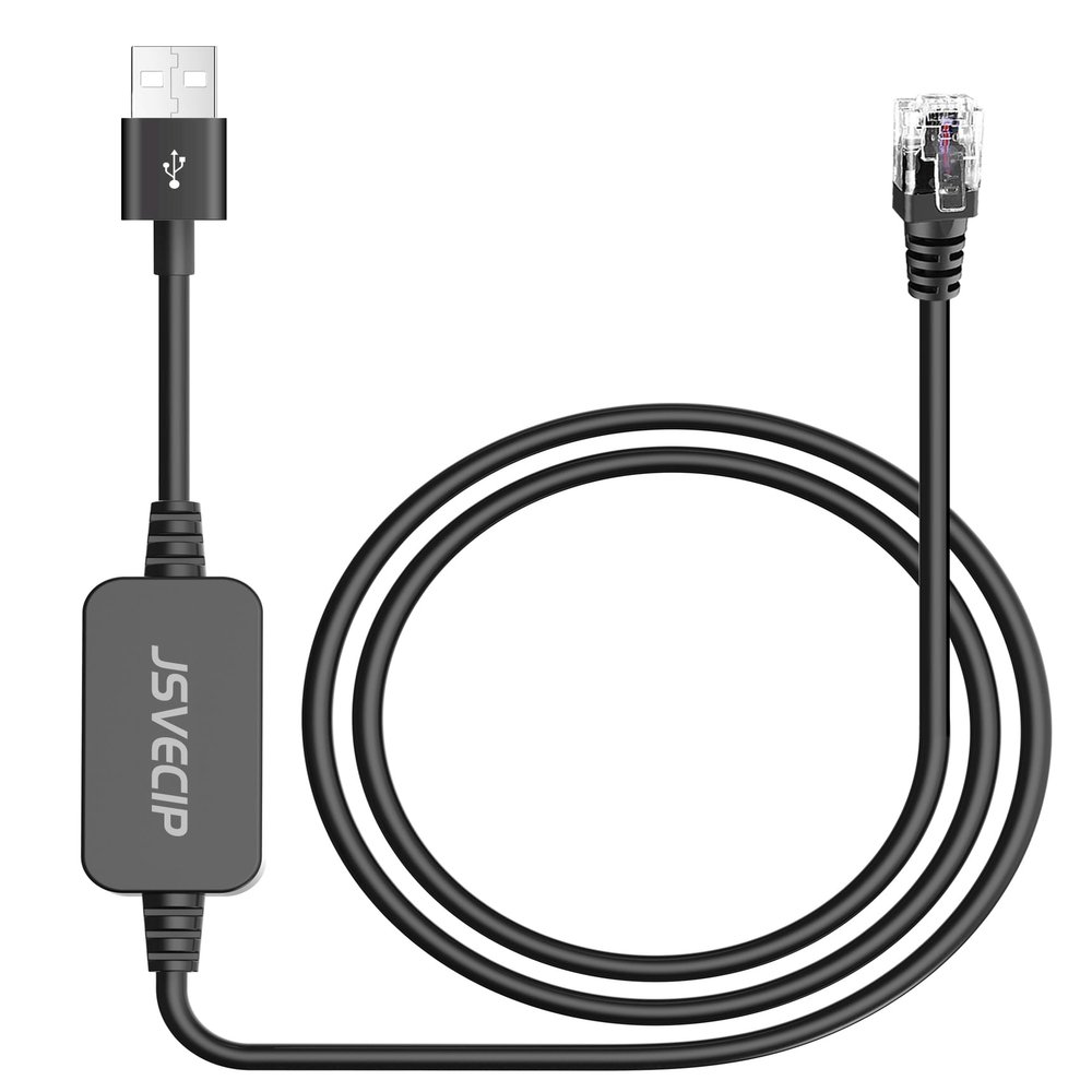 Jsvecip Radar Detector Cable,USB to RJ11 Plug Cable Compatible with Uniden R3 R7 R1 Radar Detector,Escort 360, Passport 9500i/7500S/8500/7500/6800,5V/12V Car Lighter Adapter Cable