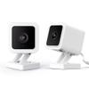 WyzeCamera v3 1080p HD Indoor/Outdoor Plug-in Smart Home Security Cameras, Color Night Vision, 2-Way Audio, MicroSD Card Slot, Compatible with Alexa - White, 2-Pack view 1