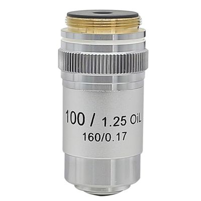 Microscope Accessories Kit 4X 10X 20X 40X 60X 100X Achromatic Objective Lens 195 Mm Conjugate Distance for Biological Microscope 160/0.17 Microscope Slides (Color : 100X)