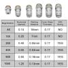 Microscope Accessories Kit 4X 10X 20X 40X 60X 100X Achromatic Objective Lens 195 Mm Conjugate Distance for Biological Microscope 160/0.17 Microscope Slides (Color : 100X) view 2