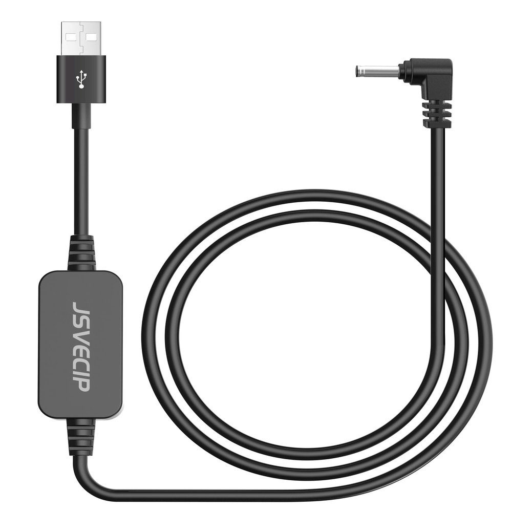 Jsvecip Radar Detector Cable,USB to DC3.5 Plug Cable Compatible with Cobra Rad480i 250 350 Whistler Uniden DFR1 DFR3 DFR5,5V/12V Car Lighter Adapter Cord