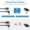 Jsvecip Radar Detector Cable,USB to DC3.5 Plug Cable Compatible with Cobra Rad480i 250 350 Whistler Uniden DFR1 DFR3 DFR5,5V/12V Car Lighter Adapter Cord view 4