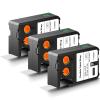 KCMYTONER 3 Pack Compatible for Dymo 1868807 3/4" x 18 ft (19mm x 5.5m) Black on White Flexible Cable Wrap Nylon Labels Replacement for Rhino XTL-300 XTL-500 Label Makers view 1