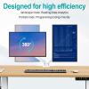 MOUNT PRO Dual Monitor Mount Fits 13 to 32 Inch Screen, Height Adjustable Monitor Stand for 2 Monitors, Full Motion Display Arm Holds up to 17. 6lbs Each, Computer Desk VESA Mount, White view 2