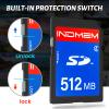INDMEM SD Card 512MB, 10 Packs Class 4 512MB Flash Memory Card MLC Standard Secure Digital Cards Camera Cards view 4