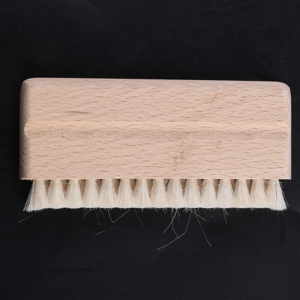 Ankexin for LP Vinyl Record Cleaning Brush Anti-Static Goat Hair Wood Handle Brush Cleaner for Player Turntable Tools Kit