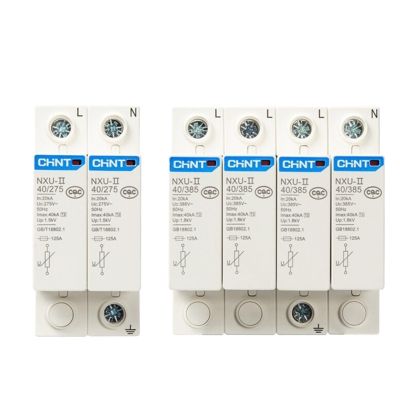 NXU-II Surge Protective Device 2P 3P 4P 15kA 40KA 65KA 100KA Surge Arrester Protect Electric System (Size : 3, Color : 30-65KA 385V)