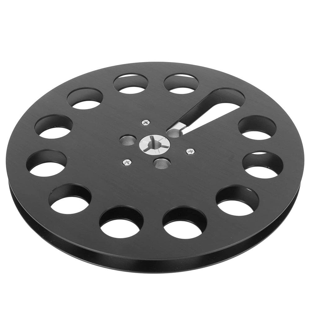 Empty Tape Reel Is 7 Inch Empty Reel Unwind Recording Tape Empty Reel 11 Holes Universal Aluminium Alloy Unwind Recording Tape Empty Reel Tape Take Up Reel For Reel To Reel Tape Players(black)