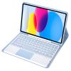 Keyboard Case for Samsung Galaxy Tab S9 FE 10.9 Inch, Soft Cover with Magnetically Detachable Wireless Bluetooth Keyboard,Blue with touchpad view 3