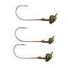 Freedom Tackle Shakey Jig Heads Bass Plastics Hook | 1/8 oz, Green Pumpkin, 3 Pieces per Package view 1
