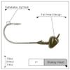 Freedom Tackle Shakey Jig Heads Bass Plastics Hook | 1/8 oz, Green Pumpkin, 3 Pieces per Package view 2