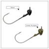 Freedom Tackle Shakey Jig Heads Bass Plastics Hook | 1/8 oz, Green Pumpkin, 3 Pieces per Package view 3