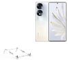 BoxWave Stand and Mount Compatible with Honor 70 - Pocket Aluminum Stand 3-in-1, Portable Multi Angle Viewing Riser - Metallic Silver view 1