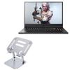 BoxWave Stand and Mount Compatible with Hasee Ares Z7-CT7GK - Executive VersaView Laptop Stand, Ergonomic Adjustable Viewing Angle Metallic Riser - Metallic Silver view 1