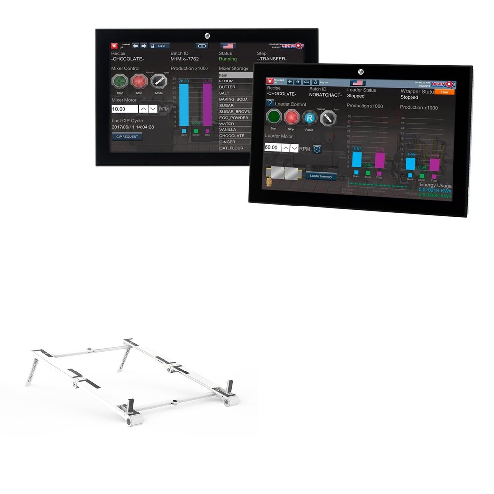 BoxWave Stand and Mount Compatible with Allen Bradley VersaView 6300P (18.5 in) [16:9 Aspect Ratio] - Pocket Aluminum Stand 3-in-1, Portable Multi Angle Viewing Riser - Metallic Silver