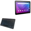 BoxWave Keyboard Compatible with Allview Viva 1003G Lite - SlimKeys Bluetooth Keyboard - with Backlight, Portable Slim LED 7 Colors - Jet Black view 1