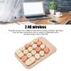 GOWENIC Numeric Keypad, Retro Color, 18 Keys, Mini Number Keyboard with USB Receiver for Laptop, Multifunctional, Comfortable to Touch, Auto Sleep (Milk Tea Color Mixed view 2