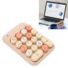 GOWENIC Numeric Keypad, Retro Color, 18 Keys, Mini Number Keyboard with USB Receiver for Laptop, Multifunctional, Comfortable to Touch, Auto Sleep (Milk Tea Color Mixed view 4