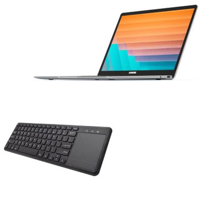 BoxWave Keyboard Compatible with Alldocube Vbook - MediaOne Keyboard with TouchPad, USB Fullsize PC Wireless TrackPad - Jet Black