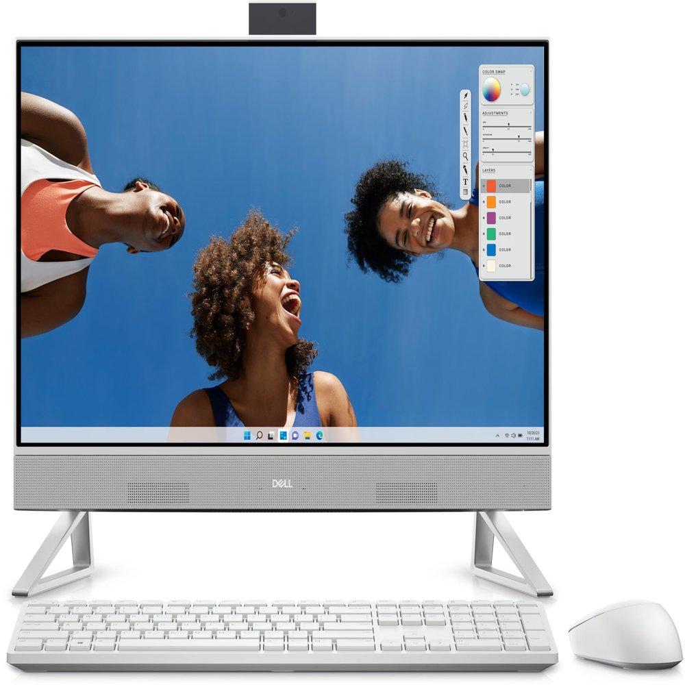 Dell Inspiron 5420 23.8" FHD Touchscreen All-in-One Desktop - 13th Gen Intel Core i7-1355U 10-Core up to 5.0 GHz, 16GB RAM, 1TB NVMe SSD, Intel UHD Graphics, Windows 11 Pro, White