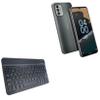 BoxWave Keyboard Compatible with Nokia G400 5G - SlimKeys Bluetooth Keyboard, Portable Thin with Chiclet-Style Keys - Jet Black view 1