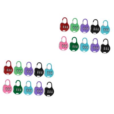 STOBAZA 20pcs Customs Password Padlock Lock Key Tags Combination Lock Metal Outdoor Random Color