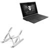 BoxWave Stand and Mount Compatible with Eluktronics MECH-17 GP - Compact QuickSwitch Stand, Portable Multi Angle Viewing Foldable Riser - Metallic Silver view 1