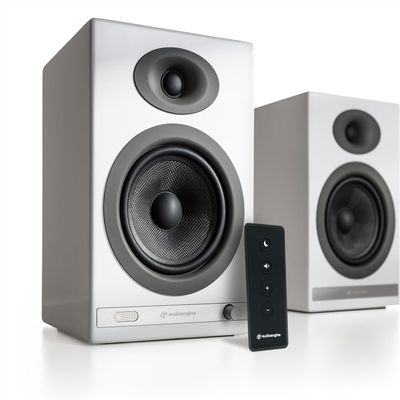 Audioengine HD5 Premium Powered Speakers | 150W Audiophile-Grade Bluetooth 5.0 with aptX HD | Built-in 24-Bit DAC | Real Wood Veneer | Bookshelf Speakers for Home Audio, Studios & Vinyl