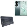BoxWave Keyboard Compatible with Honor 70 Pro - SlimKeys Bluetooth Keyboard, Portable Thin with Chiclet-Style Keys - Jet Black view 1