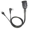 PRYME SNAP Series - 1-Wire Lapel Microphone with Braided Fiber Cable - Fits Motorola 2-pin radios - with Ear Hanger (Hook) Earphone (SNP-1W-03-Kit2) view 2
