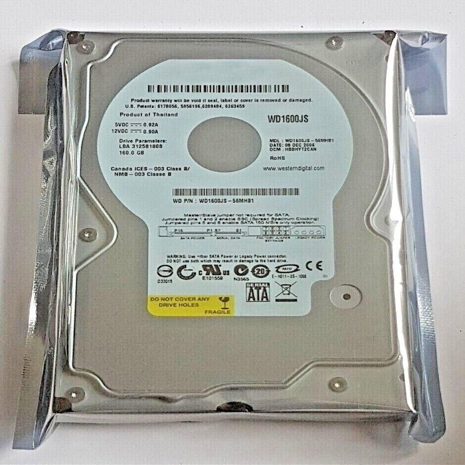 160 GB SATA WD1600JS-56MHB1 7200 RPM 8 MB HDD 3.5 Inch Hard Drive