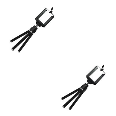 Uonlytech 2pcs Camera Tripod for Compact Phone Bracket Two Legs and Flexible Base