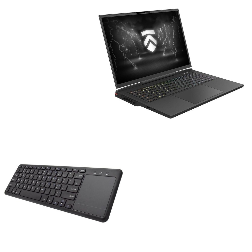 BoxWave Keyboard Compatible with Eluktronics MECH-17 GP - MediaOne Keyboard with TouchPad, USB Fullsize PC Wireless TrackPad - Jet Black