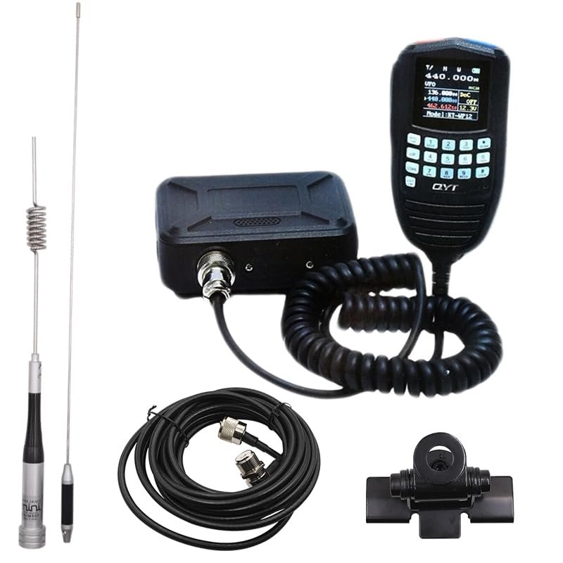 KT-9900 Radio Mini Walkie Talkie Mobile Car Radio Handheld Microphone 25W High Power Tranceiver 200CH Long Range with M507 Antenna, Cable and Clip