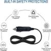 Marg Car DC Charger for Matsui MPD719 MPD729 PL607 PL617 PL618 Portable DVD Player Auto RV Vehicle Lighter Plug Power Supply Cord Cable Adapter PSU view 3