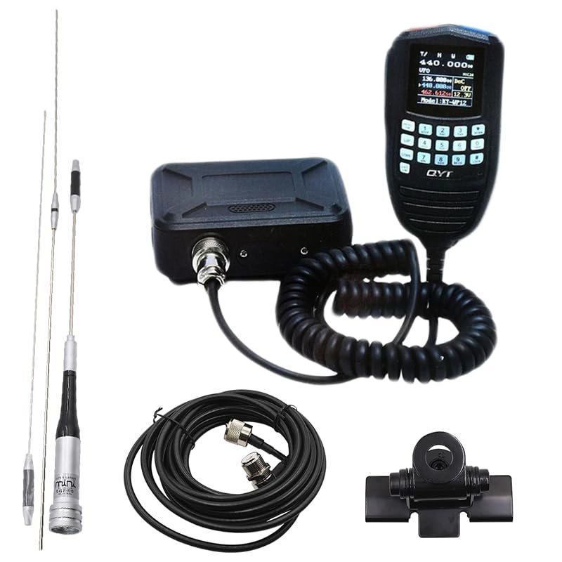 KT-9900 Radio Mini Walkie Talkie Mobile Car Radio Handheld Microphone 25W High Power Tranceiver 200CH Long Range with 7900 Antenna, Cable and Clip